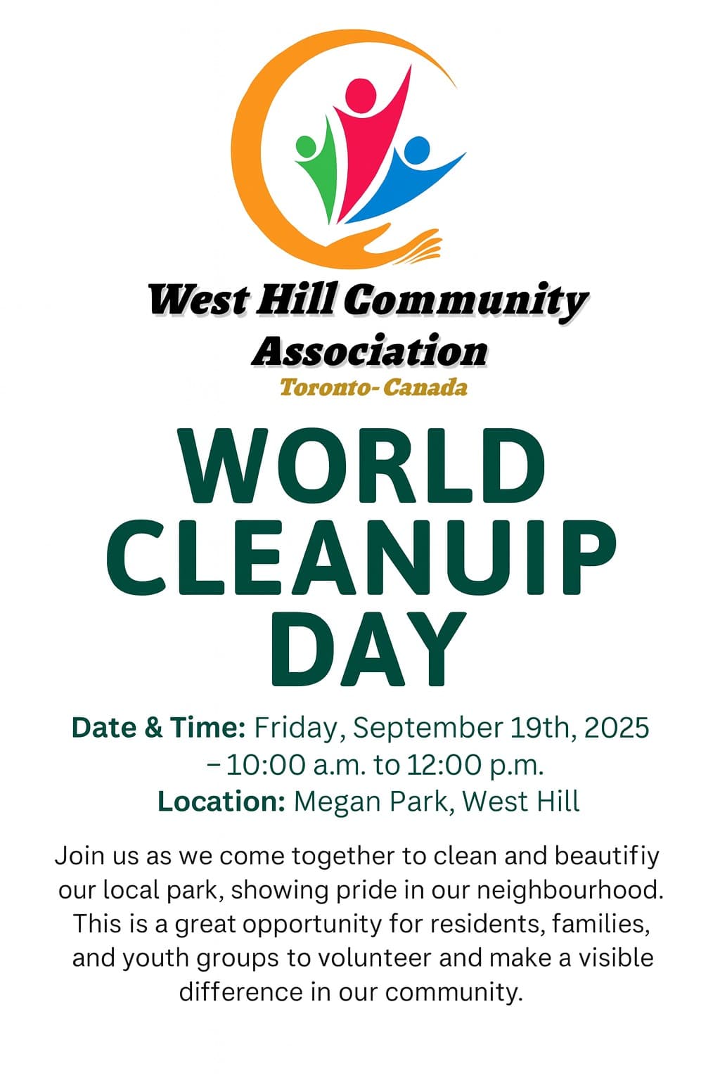 World Clean Up Day — West Hill Community Cleanup